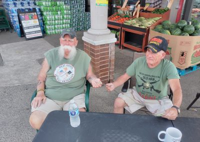 Veterans Steve Carney & Howie Thomas accept a $50.00 donation